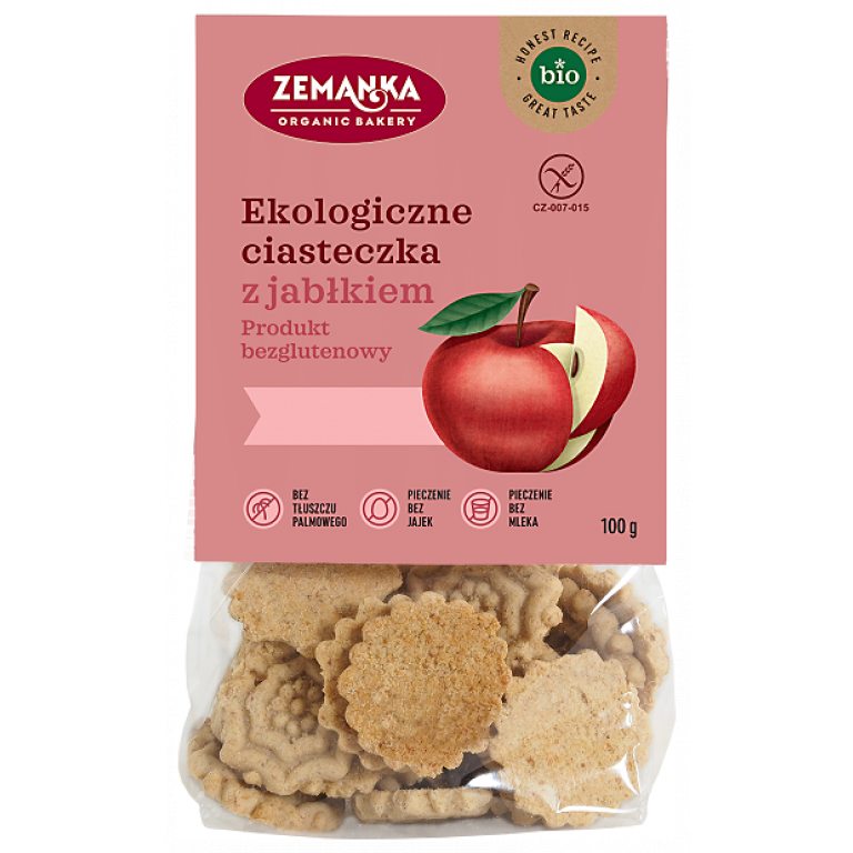 CIASTKA Z JABŁKIEM BEZGLUTENOWE BIO 100 g - ZEMANKA