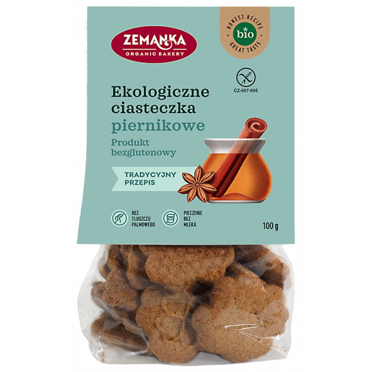 CIASTKA PIERNIKOWE BEZGLUTENOWE BIO 100 g - ZEMANKA