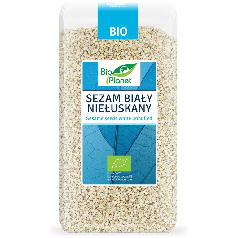 SEZAM BIAŁY NIEŁUSKANY BIO 500 g - BIO PLANET