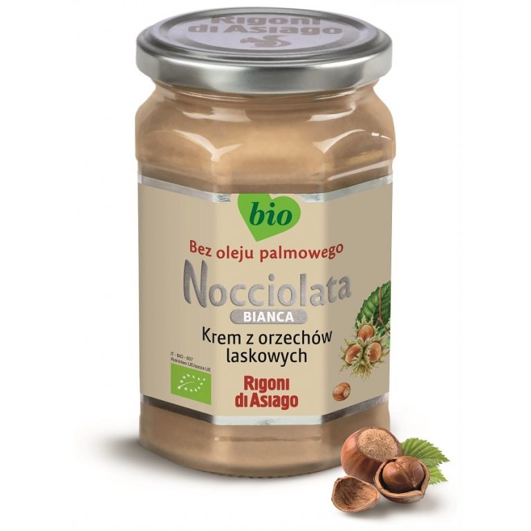 KREM Z ORZECHÓW LASKOWYCH BIAŁY BEZGLUTENOWY BIO 250 g - RIGONI DI ASIAGO (NOCCIOLATA)