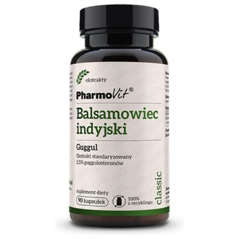 BALSAMOWIEC INDYJSKI EKSTRAKT (400 mg) BEZGLUTENOWY 90 KAPSUŁEK - PHARMOVIT (CLASSIC)