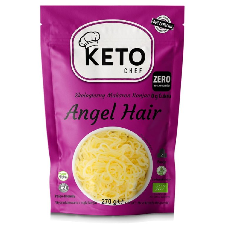 MAKARON (KONJAC) ANGEL HAIR BEZGLUTENOWY BIO 270 g (200 g) - KETO CHEF