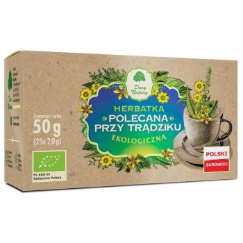 HERBATKA POLECANA PRZY TRĄDZIKU BIO (25 x 2 g) 50 g - DARY NATURY