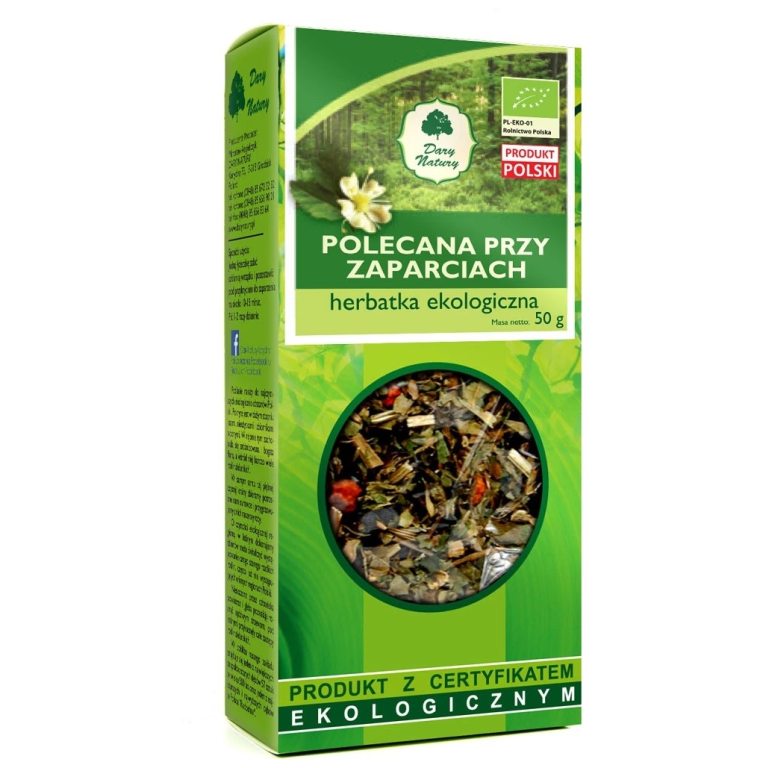 HERBATKA POLECANA PRZY ZAPARCIACH BIO 50 g - DARY NATURY