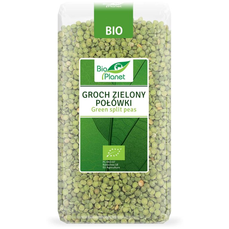 GROCH ZIELONY POŁÓWKI BIO 500 g - BIO PLANET