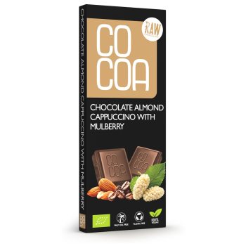 CZEKOLADA CAPPUCCINO MIGDAŁOWE Z MORWĄ BIO 40 g - COCOA