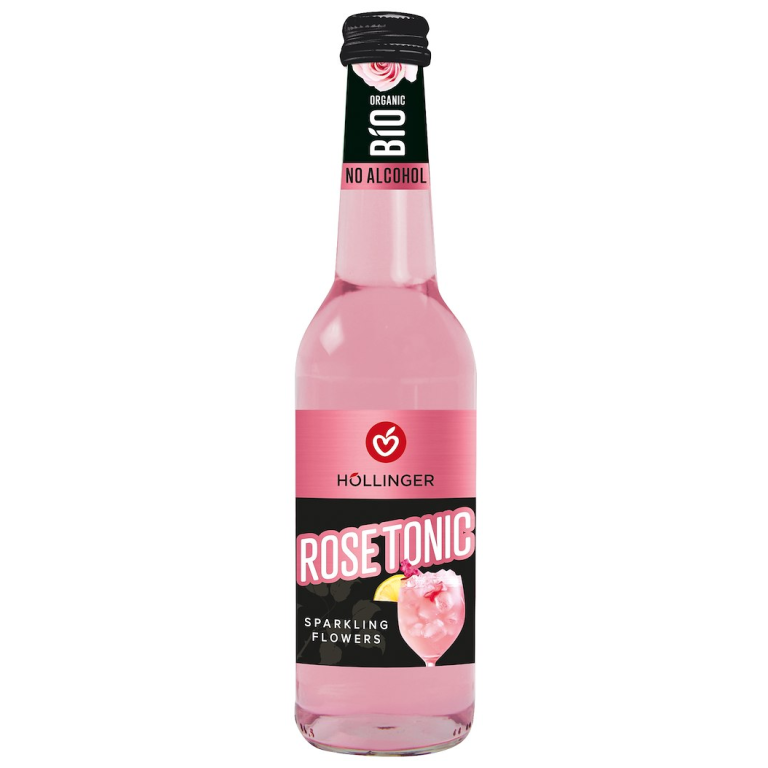 DRINK MUSUJĄCY BEZALKOHOLOWY ROSE TONIC BIO 330 ml - HOLLINGER