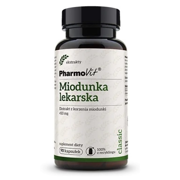 MIODUNKA LEKARSKA EKSTRAKT (450 mg) BEZGLUTENOWY 90 KAPSUŁEK - PHARMOVIT (CLASSIC)