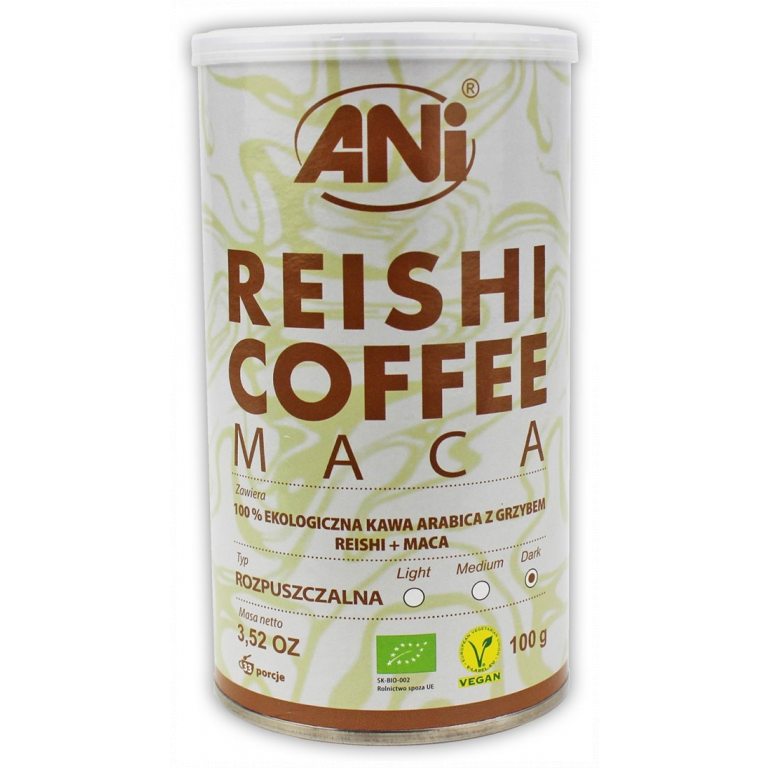 KAWA ROZPUSZCZALNA "REISHI + MACA" BIO 100 g - ANI