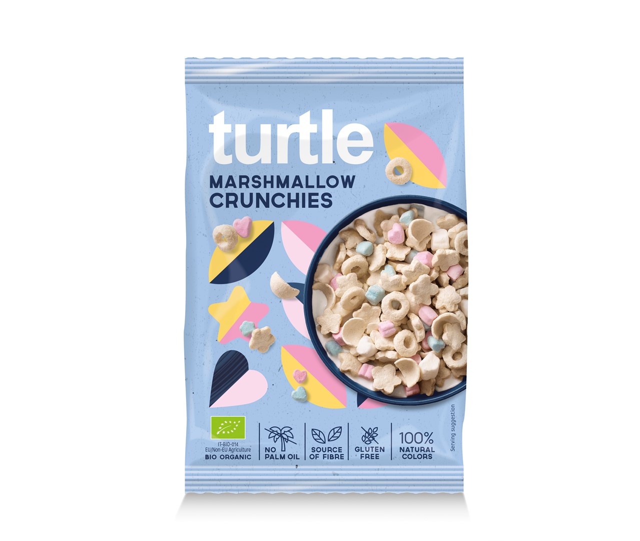 CHRUPKI ZBOŻOWE Z PIANKAMI MARSHMALLOW BEZGLUTENOWE BIO 40 g - TURTLE