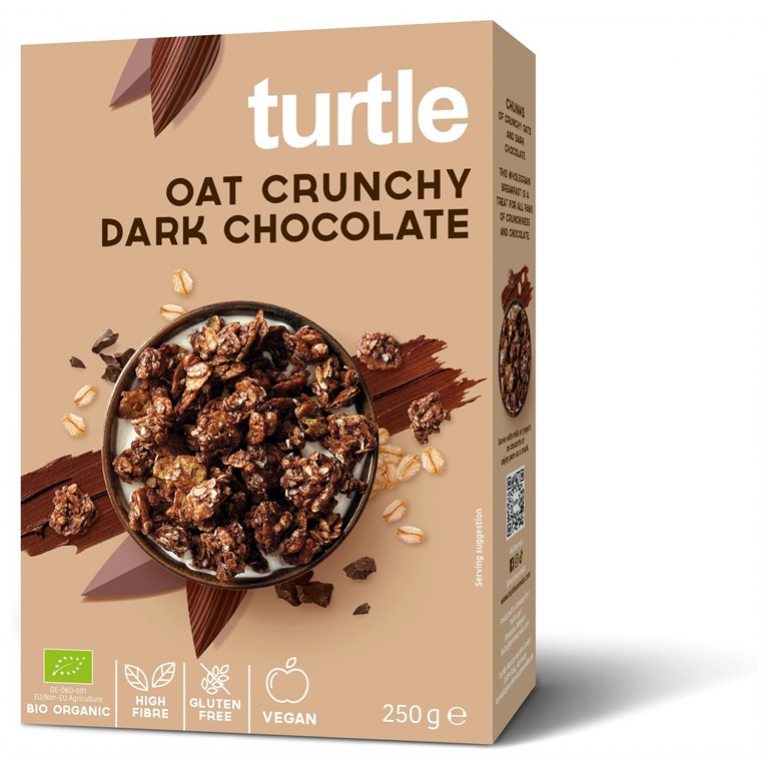 MUSLI OWSIANE Z GORZKĄ CZEKOLADĄ BEZGLUTENOWE BIO 250 g - TURTLE