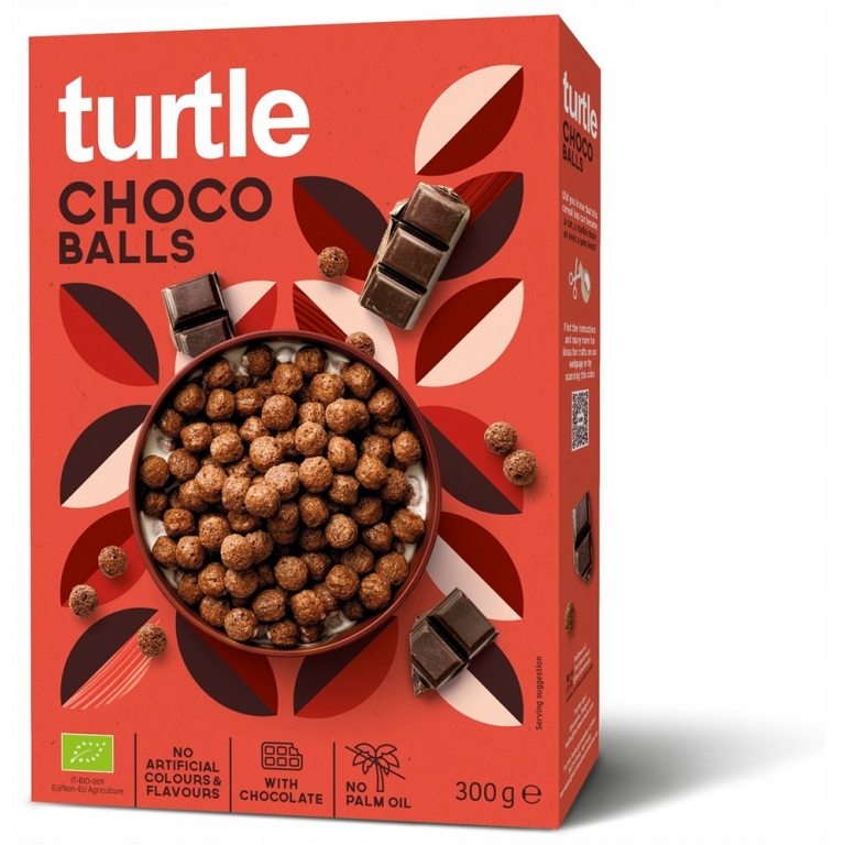 KULKI ZBOŻOWE CZEKOLADOWE BIO 300 g -  TURTLE