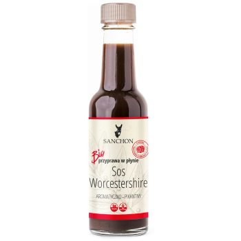 SOS WEGAŃSKI WORCESTERSHIRE BEZGLUTENOWY BIO 140 ml - SANCHON
