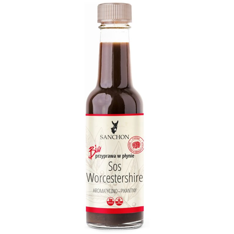 SOS WEGAŃSKI WORCESTERSHIRE BEZGLUTENOWY BIO 140 ml - SANCHON