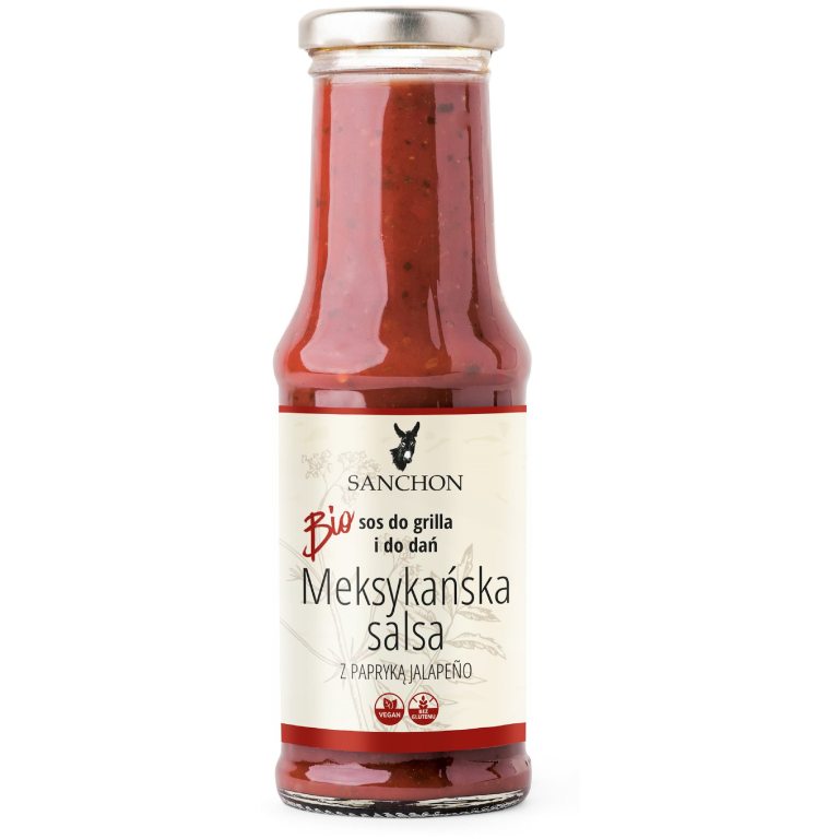 SOS MEKSYKAŃSKA SALSA BEZGLUTENOWY BIO 210 ml - SANCHON