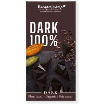 TABLICZKA GORZKA 100 % BEZ DODATKU CUKRÓW BEZGLUTENOWA BIO 60 g - BENJAMISSIMO