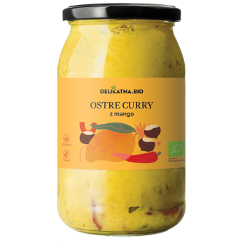 CURRY OSTRE Z MANGO I KASZTANAMI BIO 900 ml - DELIKATNA