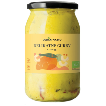 CURRY DELIKATNE Z MANGO I ORZECHAMI NERKOWCA BIO 900 ml - DELIKATNA