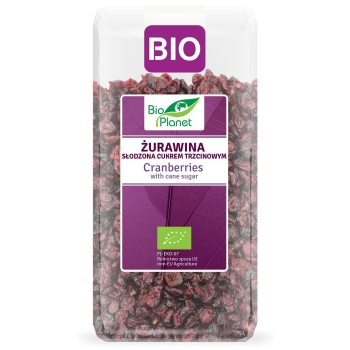 ŻURAWINA SŁODZONA CUKREM TRZCINOWYM BIO 400 g - BIO PLANET