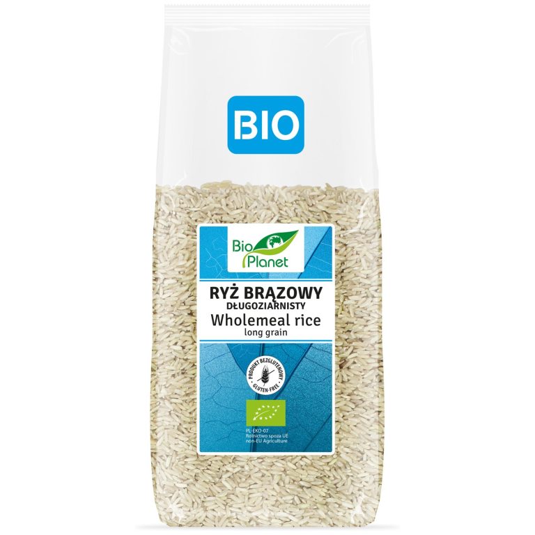 RYŻ BRĄZOWY DŁUGOZIARNISTY BEZGLUTENOWY BIO 1 kg - BIO PLANET