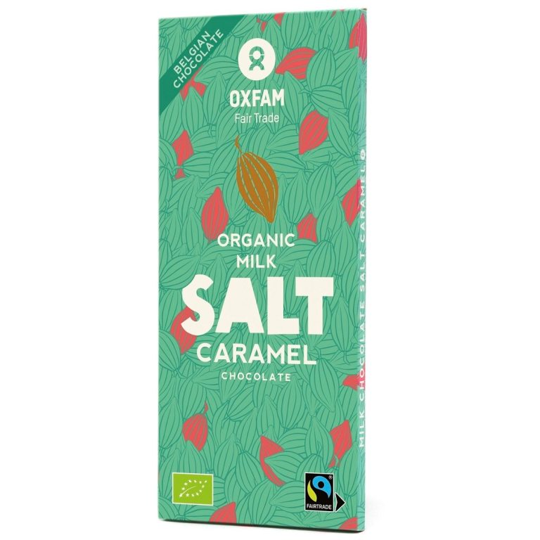 CZEKOLADA MLECZNA ZE SŁONYM KARMELEM FAIR TRADE BIO 100 g - OXFAM