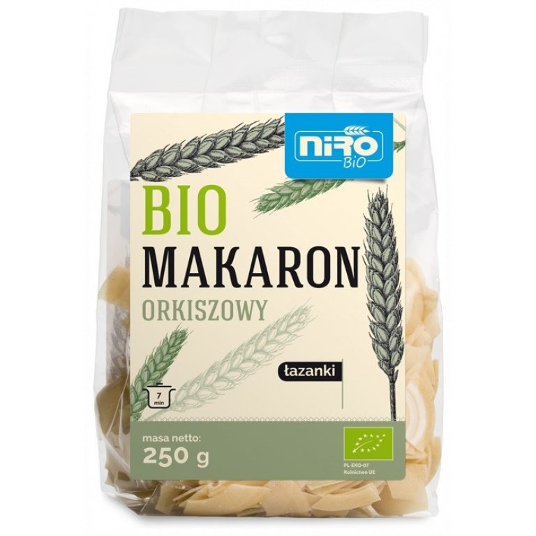 MAKARON (ORKISZOWY) ŁAZANKI BIO 250 g - NIRO