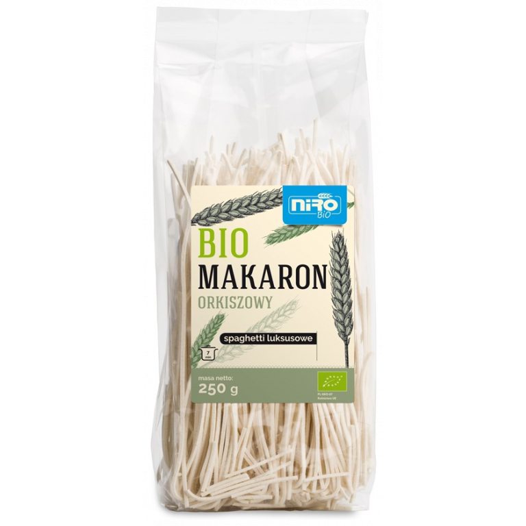 MAKARON (ORKISZOWY) SPAGHETTI LUKSUSOWY BIO 250 g - NIRO