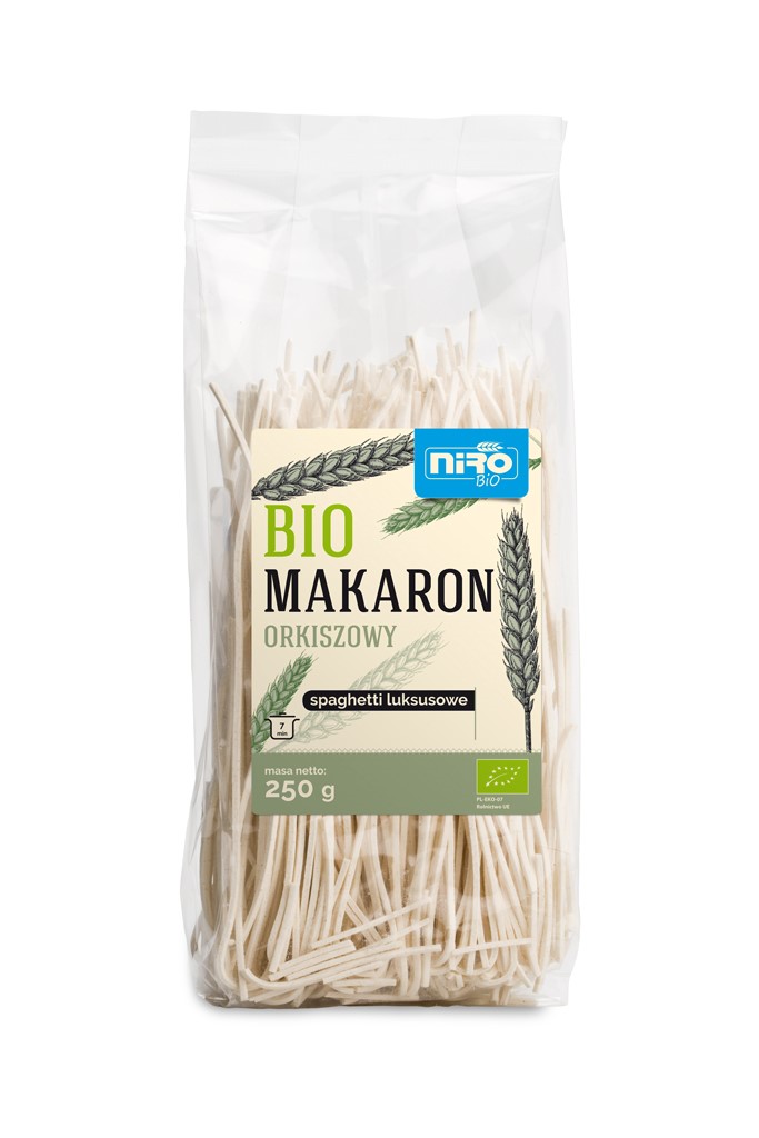 MAKARON (ORKISZOWY) SPAGHETTI LUKSUSOWY BIO 250 g - NIRO