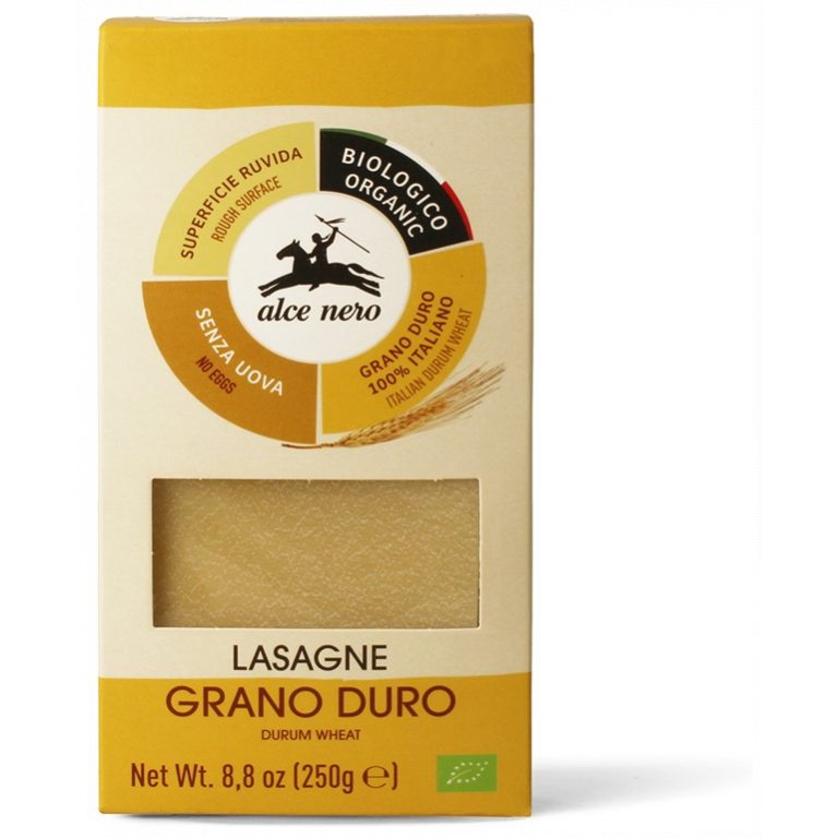 MAKARON (SEMOLINOWY) LASAGNE BIO 250 g - ALCE NERO