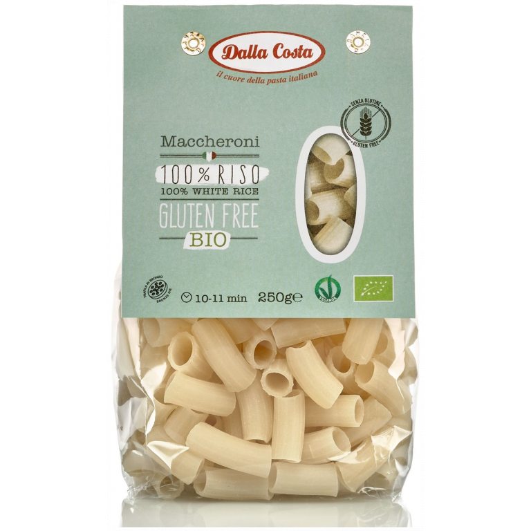 MAKARON (RYŻOWY) MACCHERONI BEZGLUTENOWY BIO 250 g - DALLA COSTA