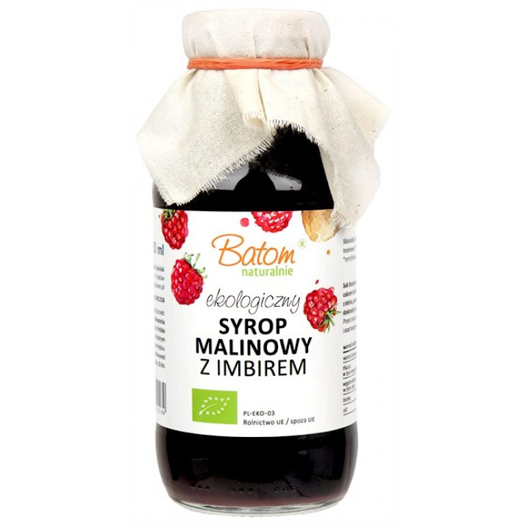 SYROP MALINOWY Z IMBIREM BIO 330 ml - BATOM