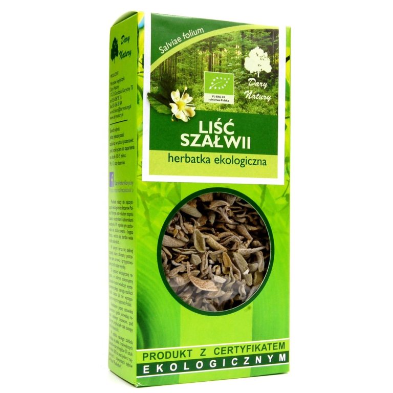 HERBATKA LIŚĆ SZAŁWII BIO 25 g - DARY NATURY