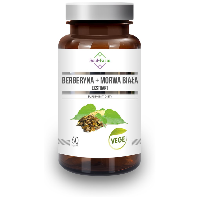BERBERYNA + MORWA BIAŁA EKSTRAKT 60 KAPSUŁEK - SOUL FARM