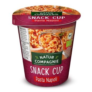 ZUPA W KUBKU Z MAKARONEM I SOSEM POMIDOROWYM NAPOLI BEZ DODATKU CUKRÓW BIO 59 g - NATUR COMPAGNIE