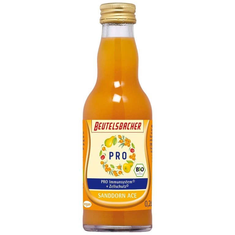 SHOT NA ODPORNOŚĆ GRUSZKA - ROKITNIK - MARCHEW BIO 200 ml - BEUTELSBACHER