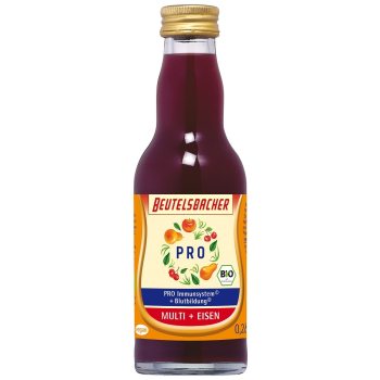 SHOT NA ODPORNOŚĆ GRUSZKA - JABŁKO - MARCHEW CZARNA BIO 200 ml - BEUTELSBACHER