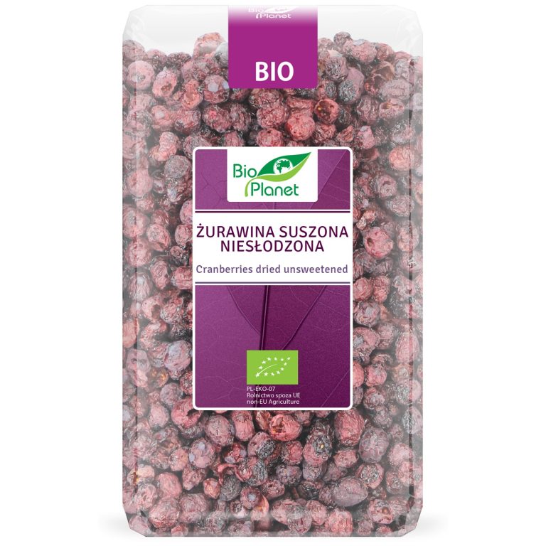 ŻURAWINA SUSZONA NIESŁODZONA BIO 150 g - BIO PLANET