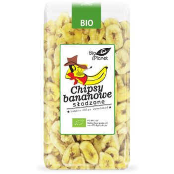 CHIPSY BANANOWE SŁODZONE BIO 350 g - BIO PLANET