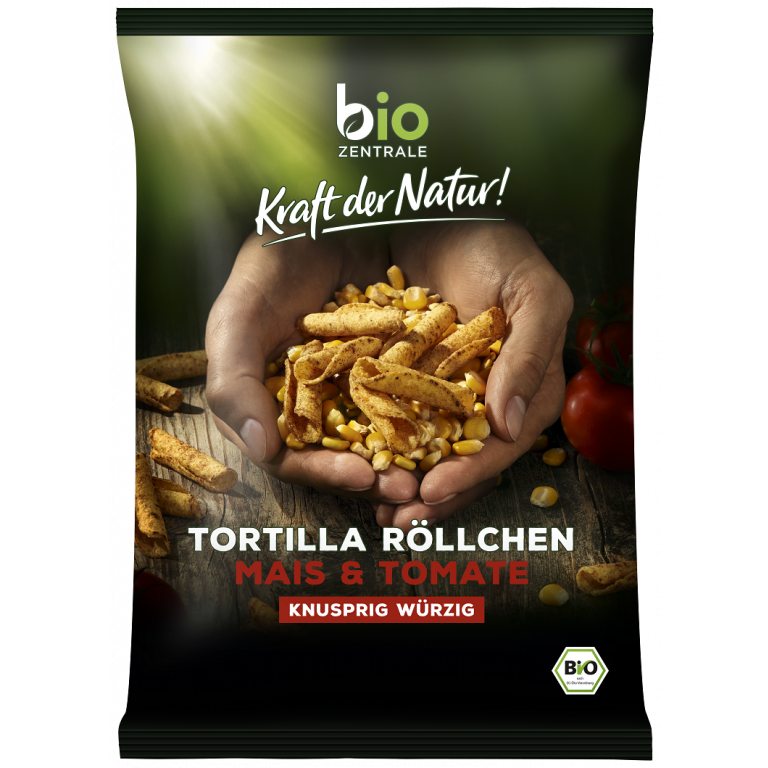 CHIPSY TORTILLA RURKA POMIDOROWE BEZGLUTENOWE BIO 125 g - BIO ZENTRALE