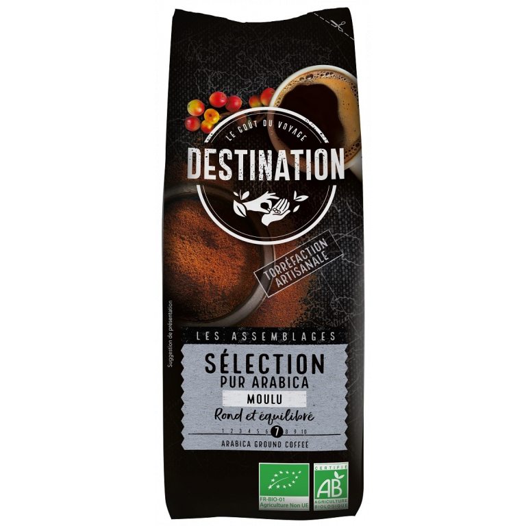 KAWA MIELONA ARABICA 100 % SELECTION BIO 250 g - DESTINATION