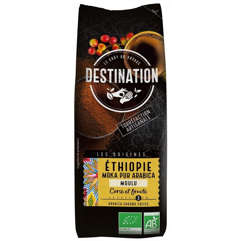 KAWA MIELONA ARABICA 100 % ETIOPIA FAIR FOR LIFE BIO 250 g - DESTINATION