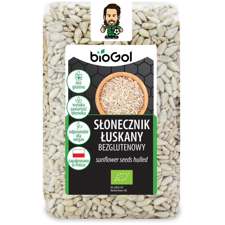 SŁONECZNIK ŁUSKANY BEZGLUTENOWY BIO 350 g - BIOGOL