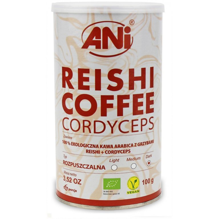 KAWA ROZPUSZCZALNA "REISHI + CORDYCEPS" BIO 100 g - ANI