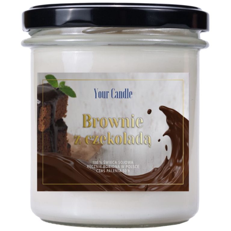 ŚWIECA SOJOWA ZAPACHOWA BROWNIE Z CZEKOLADĄ 300 ml - YOUR CANDLE (PRODUKT SEZONOWY)