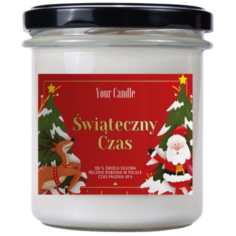 ŚWIECA SOJOWA ZAPACHOWA ŚWIĄTECZNY CZAS 300 ml - YOUR CANDLE (PRODUKT SEZONOWY)