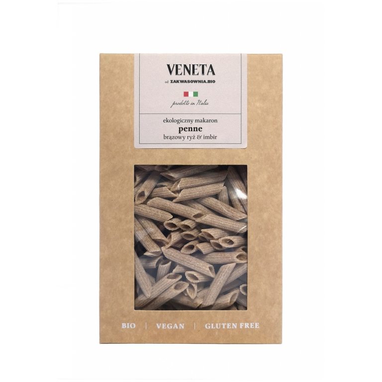 MAKARON (RYŻOWY RAZOWY Z IMBIREM) PENNE BEZGLUTENOWY BIO 250 g - VENETA