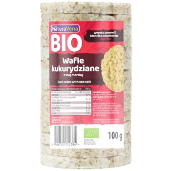 WAFLE KUKURYDZIANE Z SOLĄ MORSKĄ BIO 100 g - NATURAVENA
