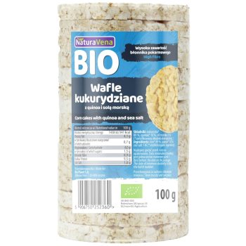 WAFLE KUKURYDZIANE Z QUINOA I SOLĄ MORSKĄ BIO 100 g - NATURAVENA