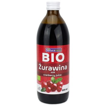 SOK Z ŻURAWINY 100 % BIO 500 ml - NATURAVENA