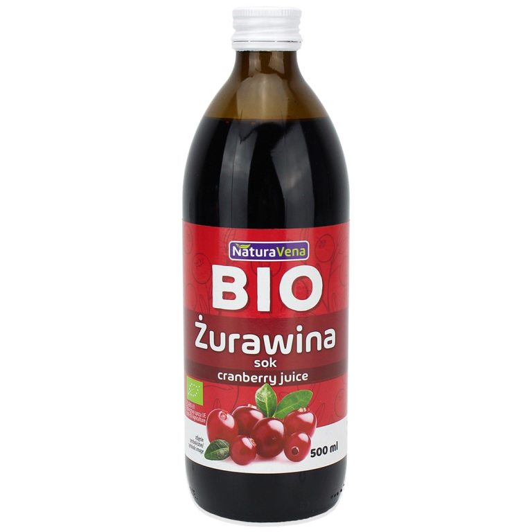 SOK Z ŻURAWINY 100 % BIO 500 ml - NATURAVENA